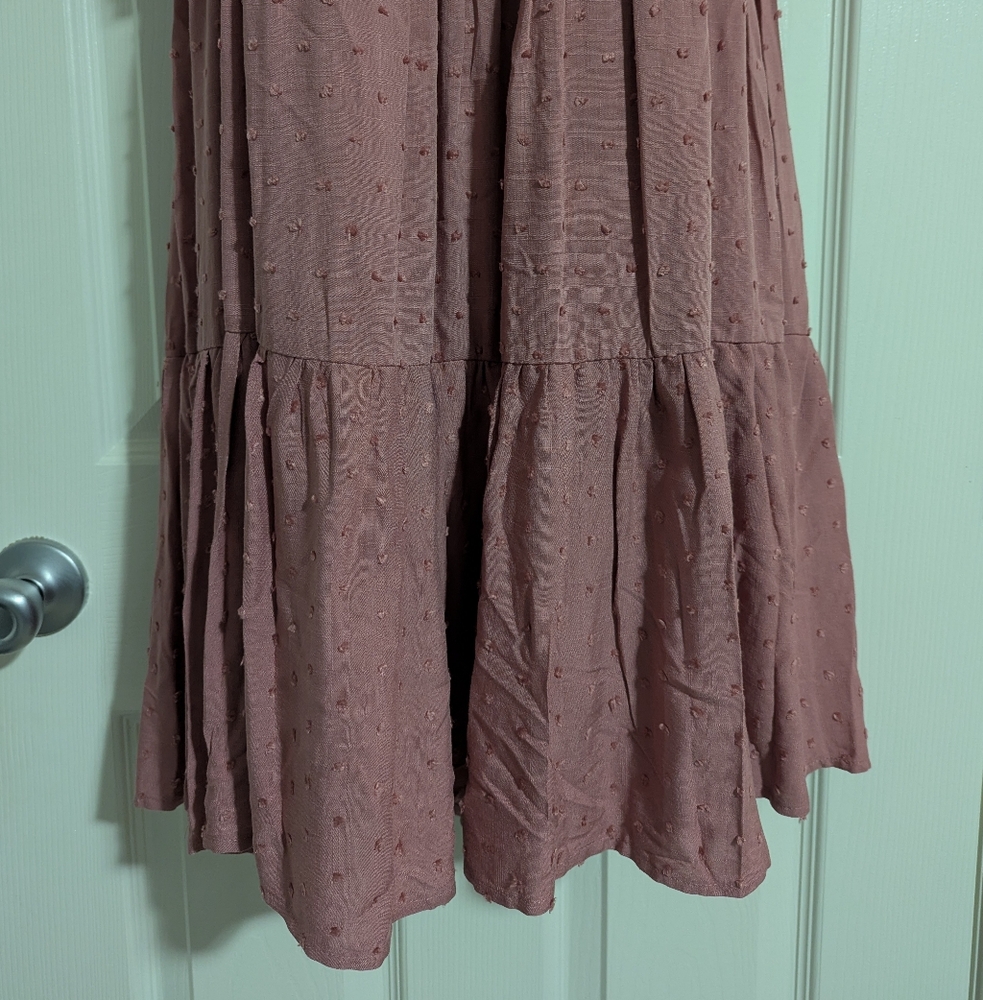 Ruffled Sleeveless Dress in Dusty Pink - Picture 6 of 9